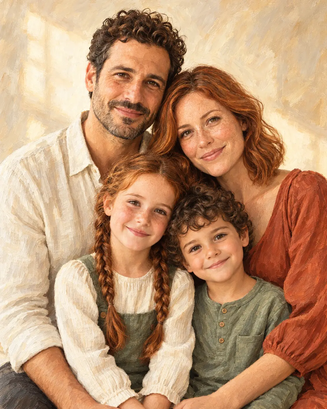 Warm geschilderd · Familie — Jouw kunstwerk